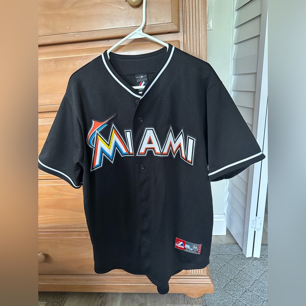 Majestic Miami Marlins Jersey Size Medium